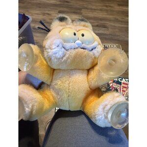 Vintage Garfield Attack Cat Window Cling Hang On Plush 8" 1978 1981